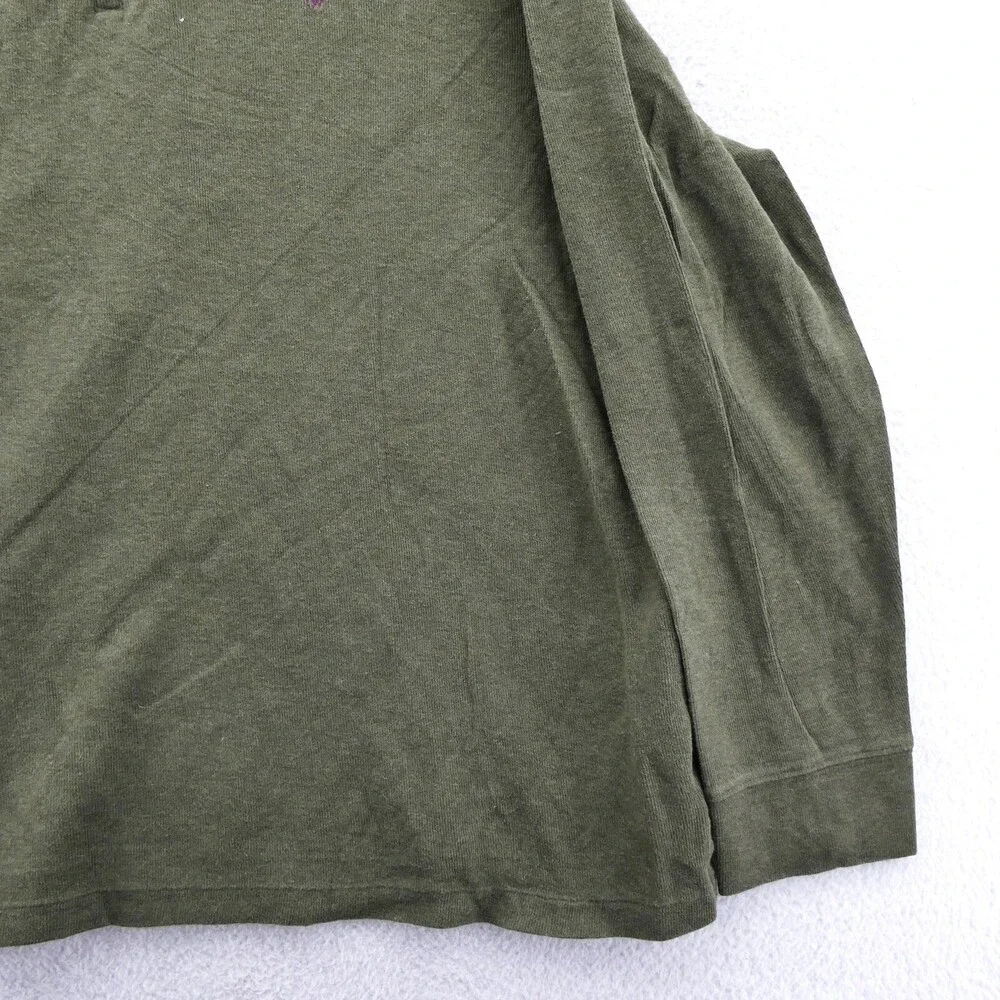 Polo‎ Ralph Lauren Sweater XL Mens Green Estate Rib 1/4 Zip 100% Cotton Preppy